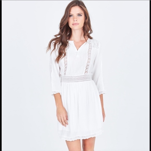 HEARTLOOM White Soma Dress with Lace insets, M - Picture 3 of 12